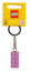 Cargar imagen en el visor de la galería, llavero 2x4 rosa